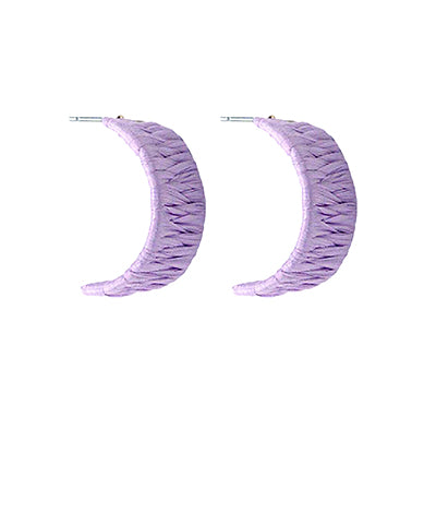 Half Circle Raffia Hoops