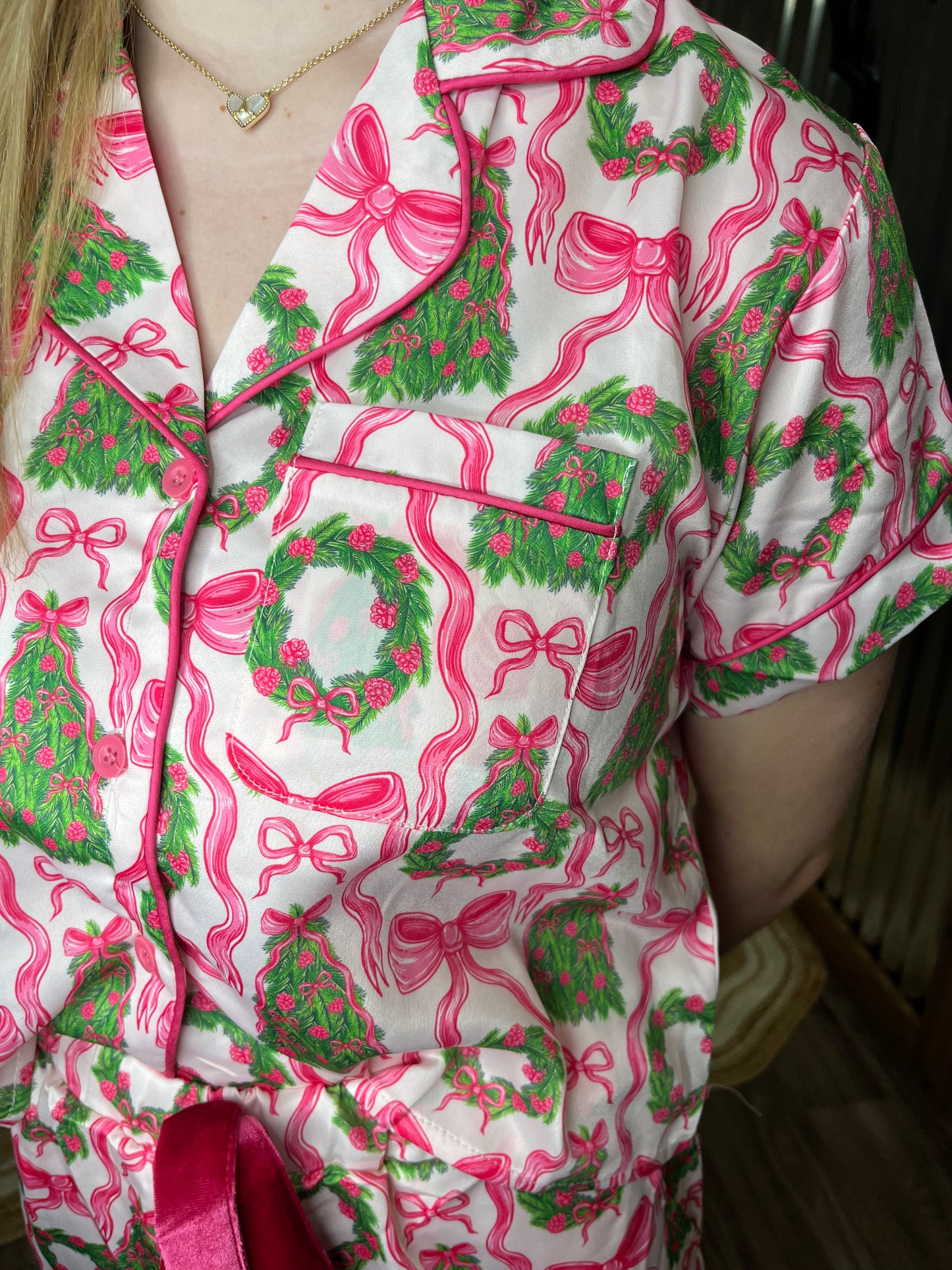 Simply Southern | Pink Bow Christmas Pajamas