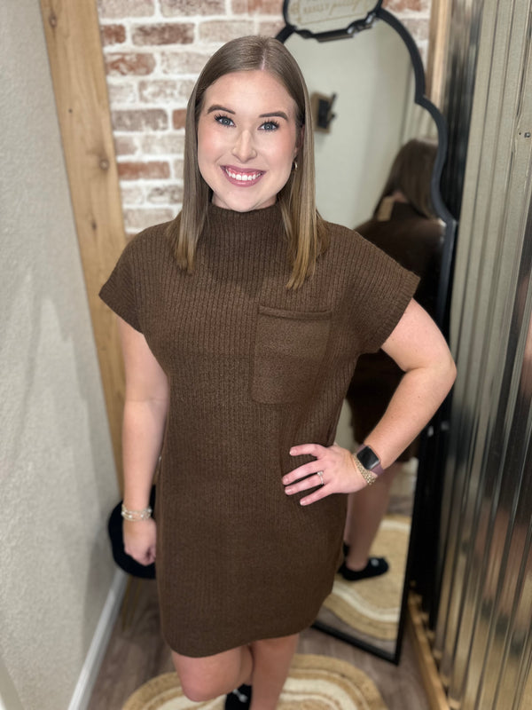 Ronnie Mock Neck Sweater Dress