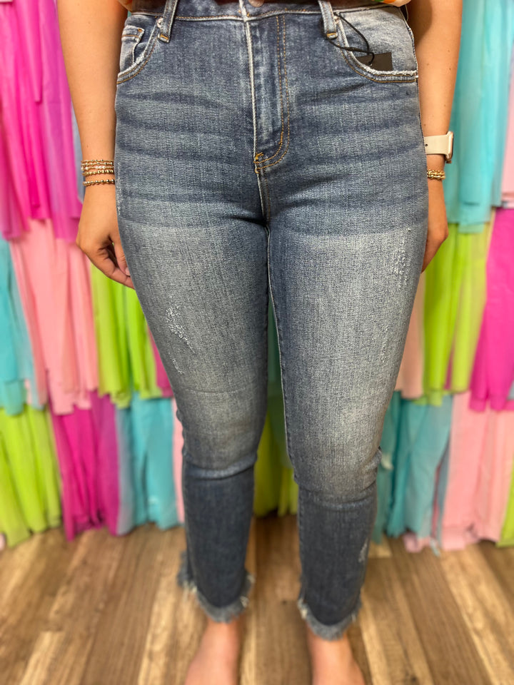 Risen Mid Rise Lilly Jeans
