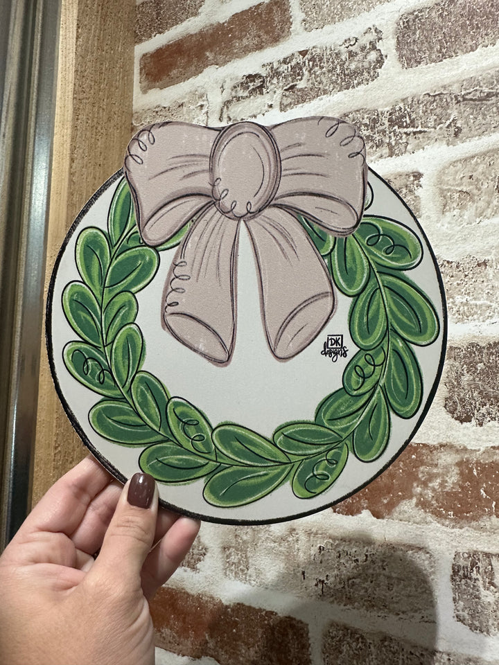 Bow Wreath | Door Hanger Mini