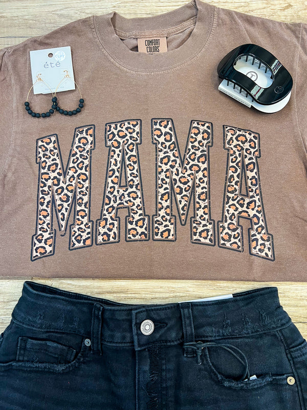 "MAMA" Cheetah T-Shirt