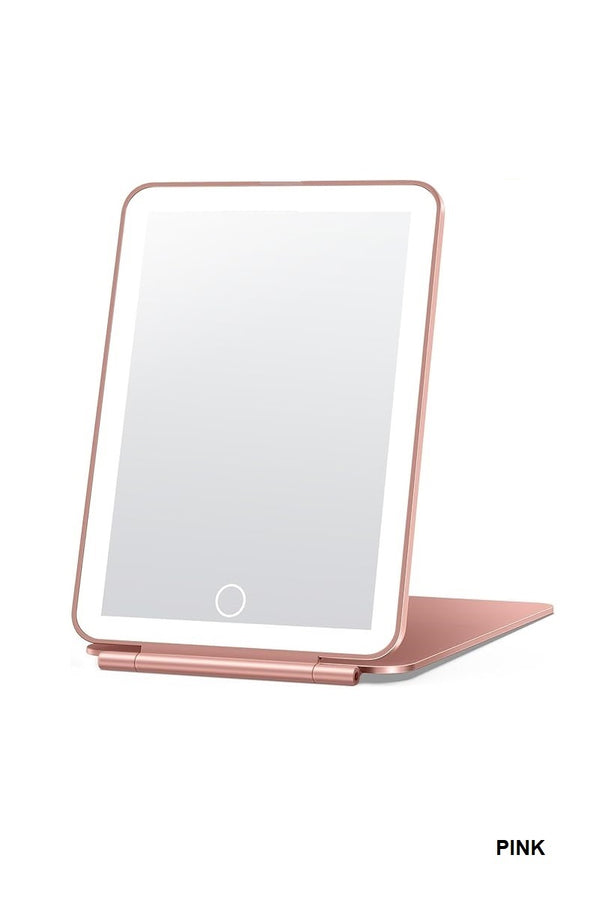 RECHARGEABLE TRAVEL LED MAKEUP MIRROR TABLET