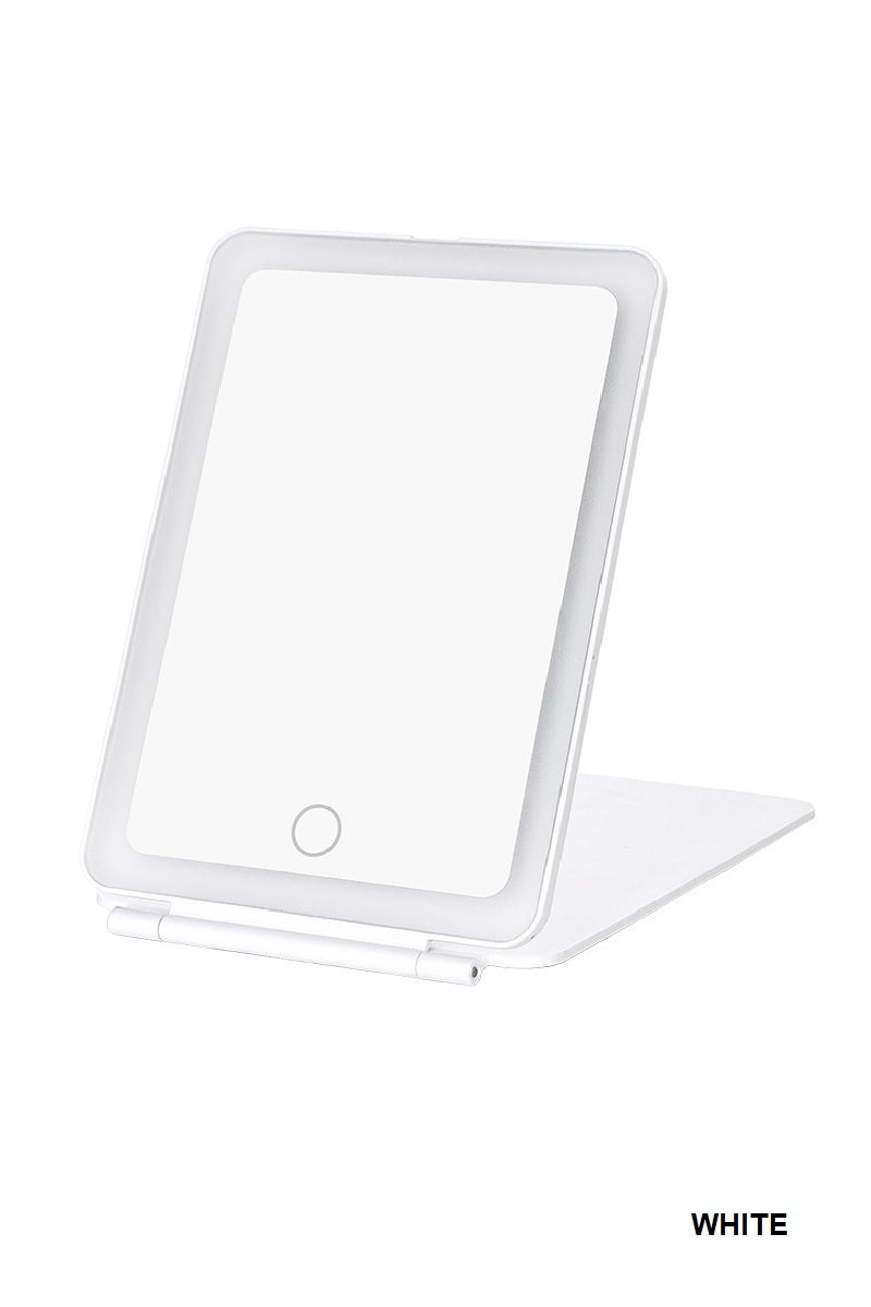 RECHARGEABLE TRAVEL LED MAKEUP MIRROR TABLET