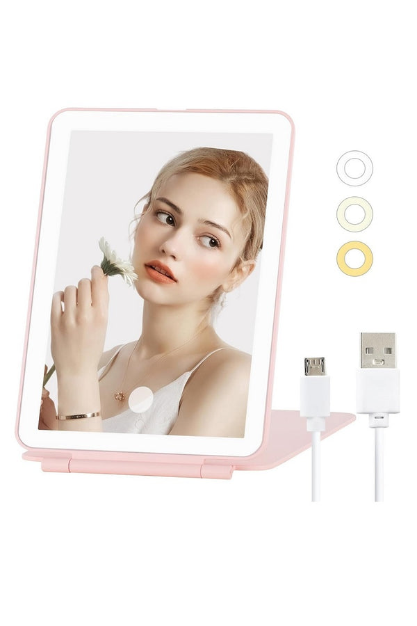 RECHARGEABLE TRAVEL LED MAKEUP MIRROR TABLET