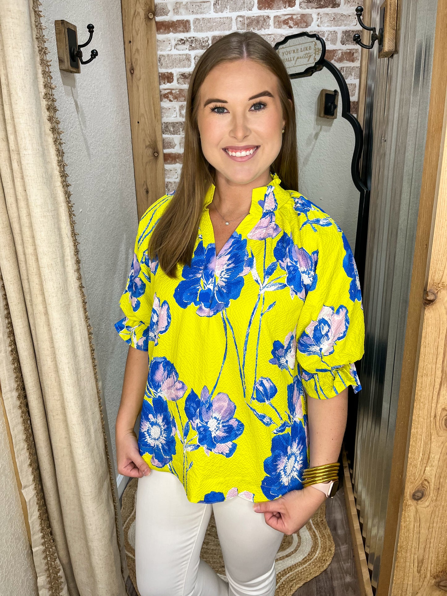 Lime Petal Pop Top