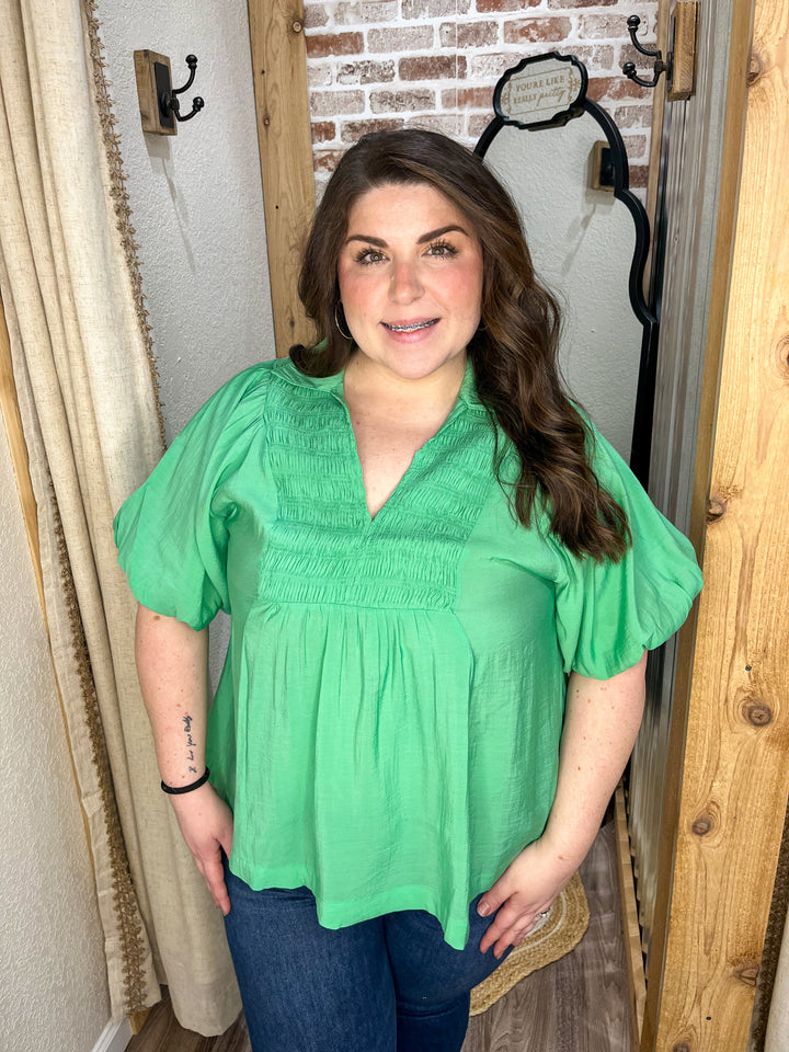 Breezy Belle Mint Top | Curvy