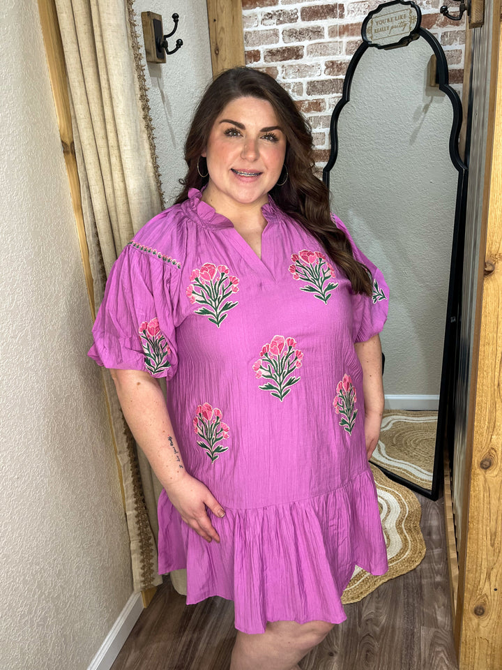 Rosy Fields Dress| Curvy