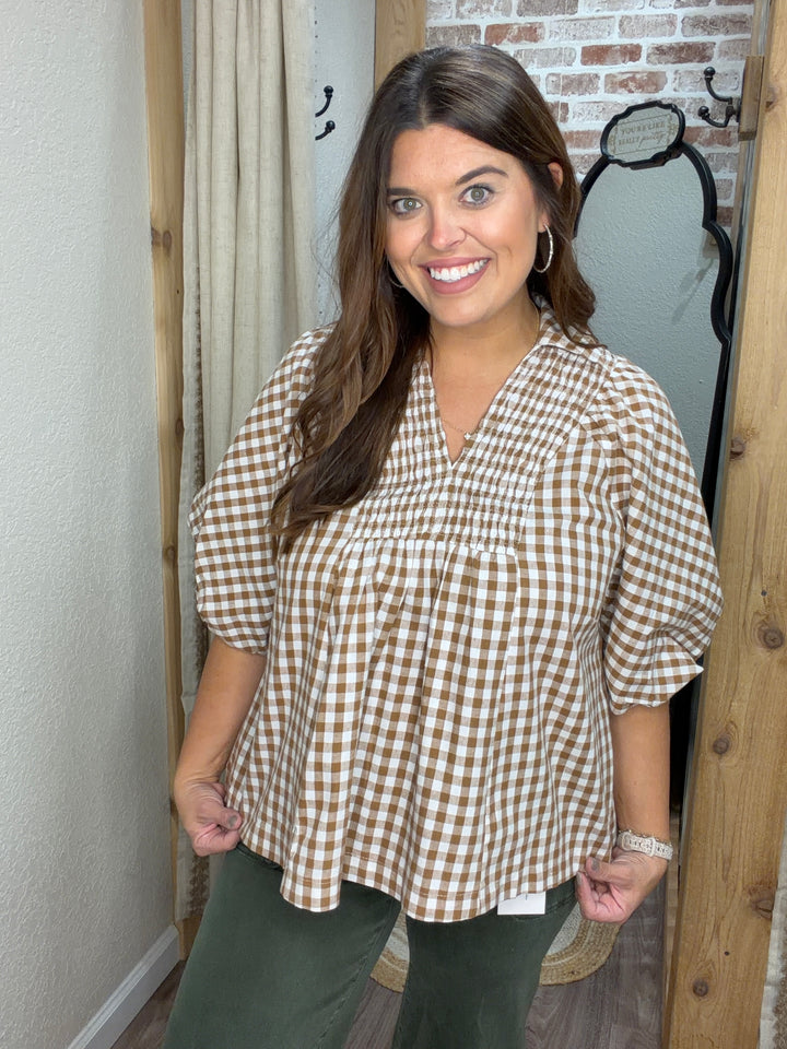 So Much Yes Gingham Top