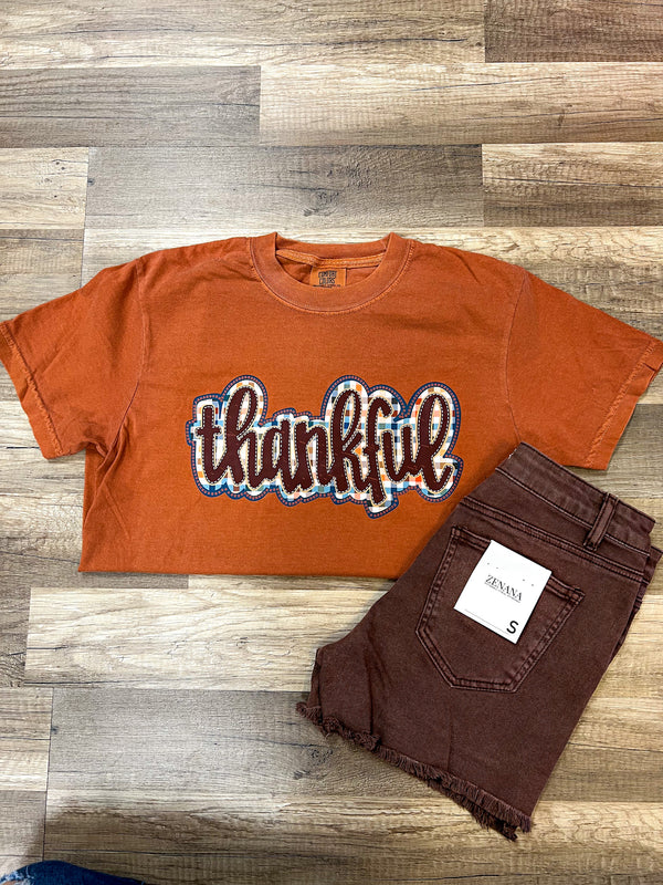 Plaid Thankful T-Shirt