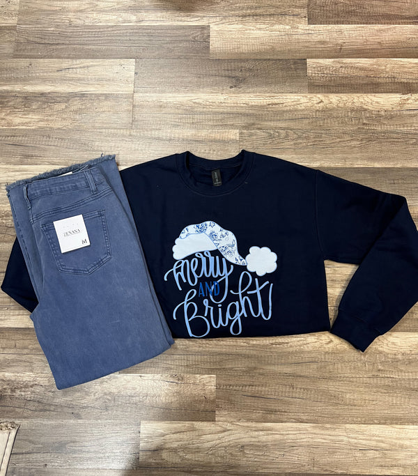 Blue Merry & Bright Sweatshirt