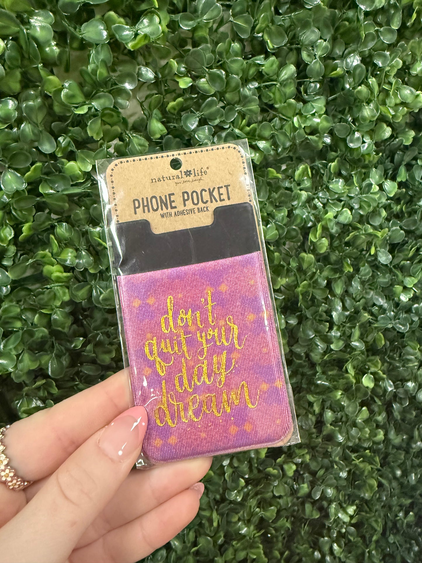 Natural Life Phone Pocket / With Quotes