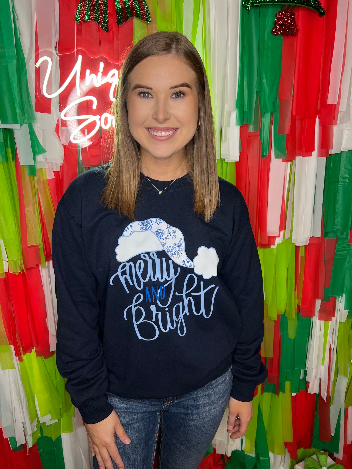 Blue Merry & Bright Sweatshirt