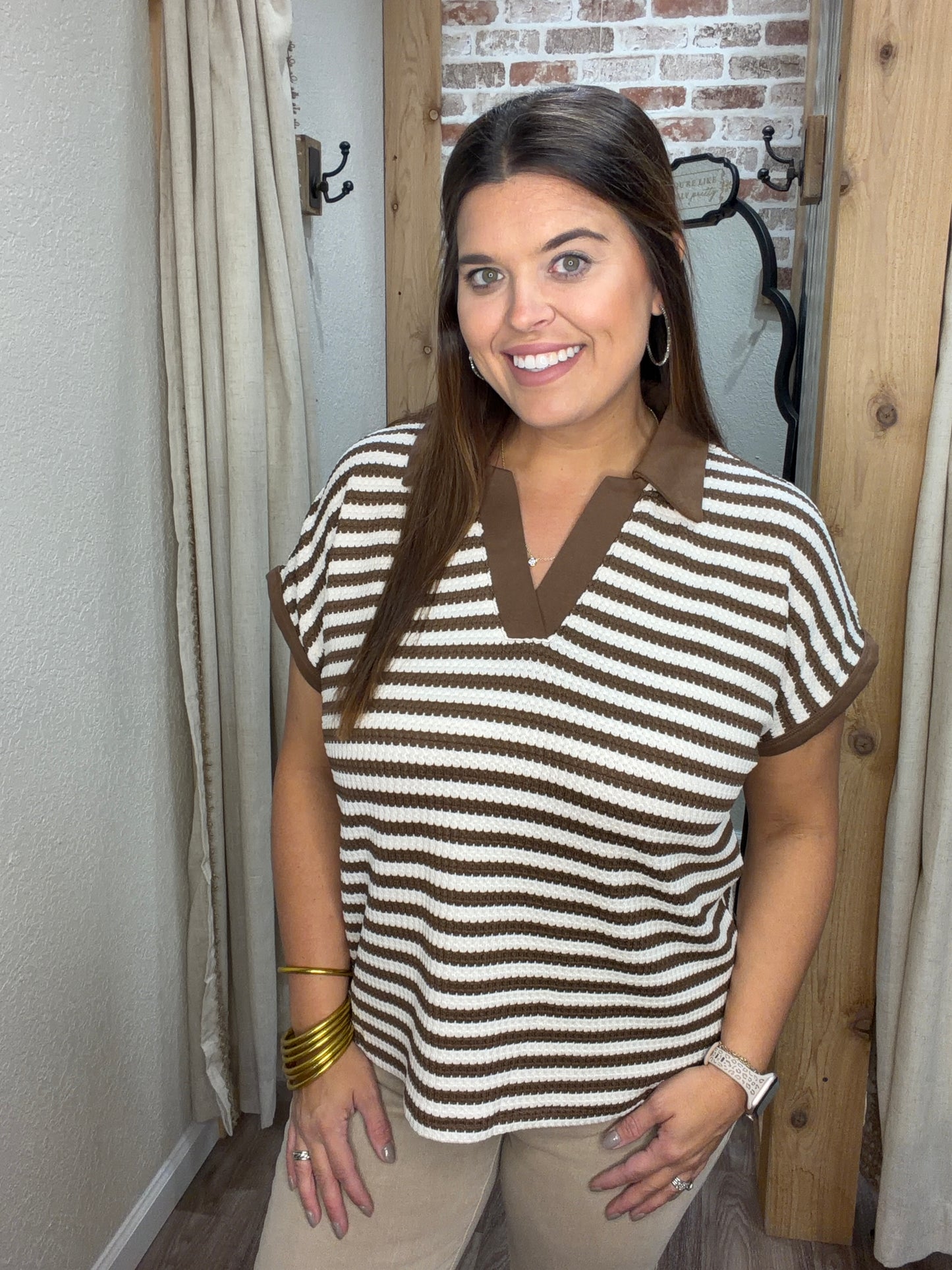 Smooth Landing Striped Top