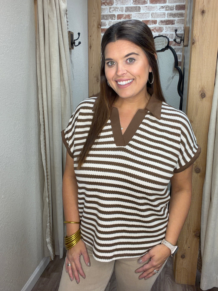 Smooth Landing Striped Top