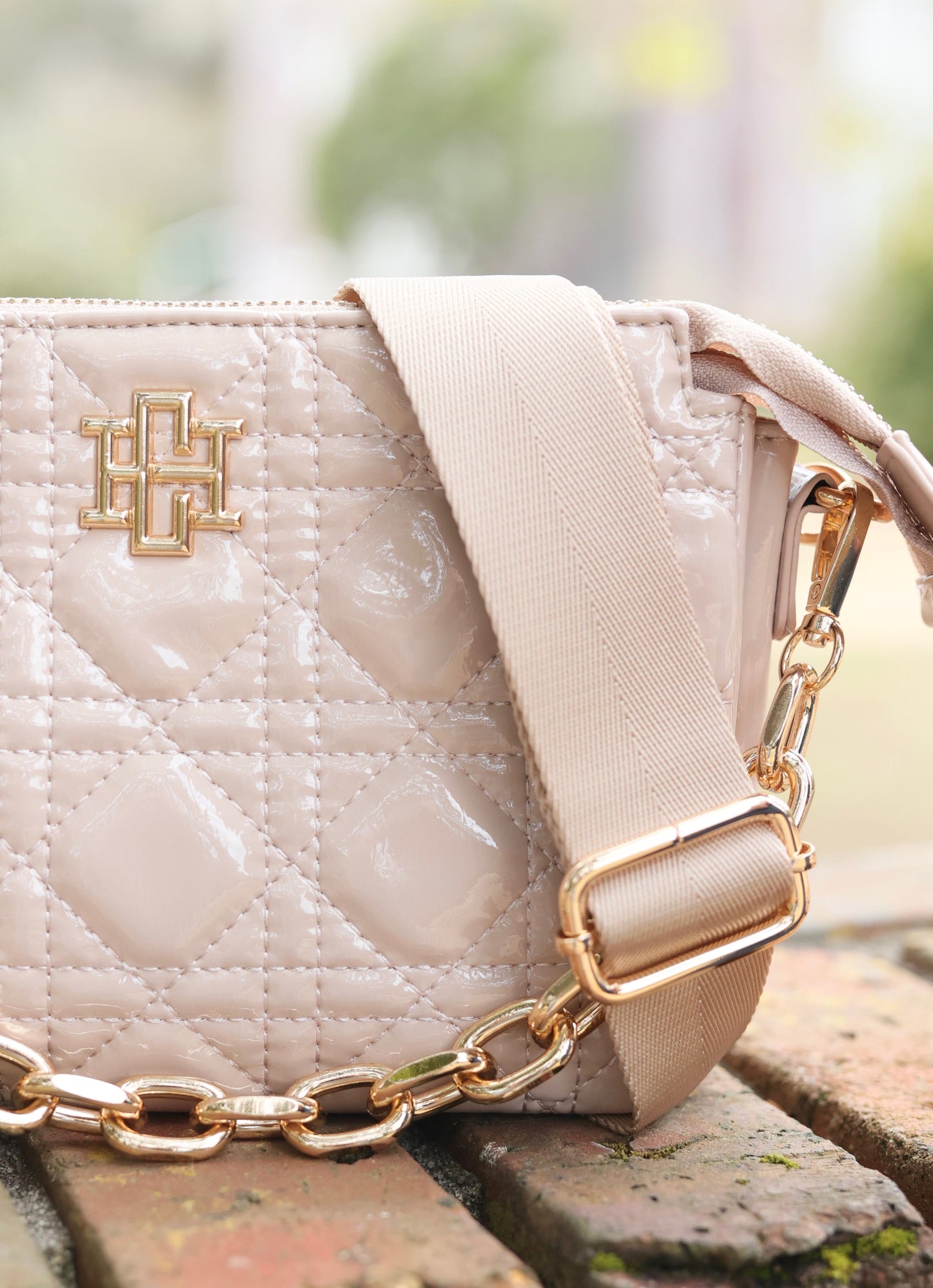 Jace Quilted Crossbody - Nude