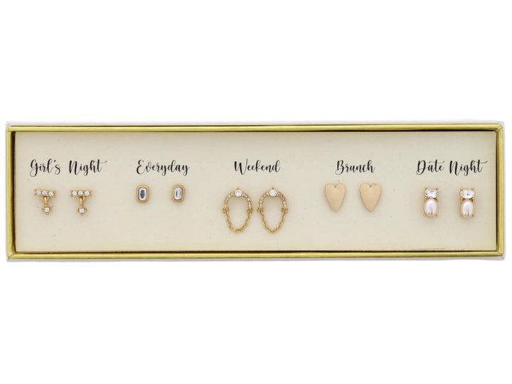 Boxed 6 Piece Earring Set