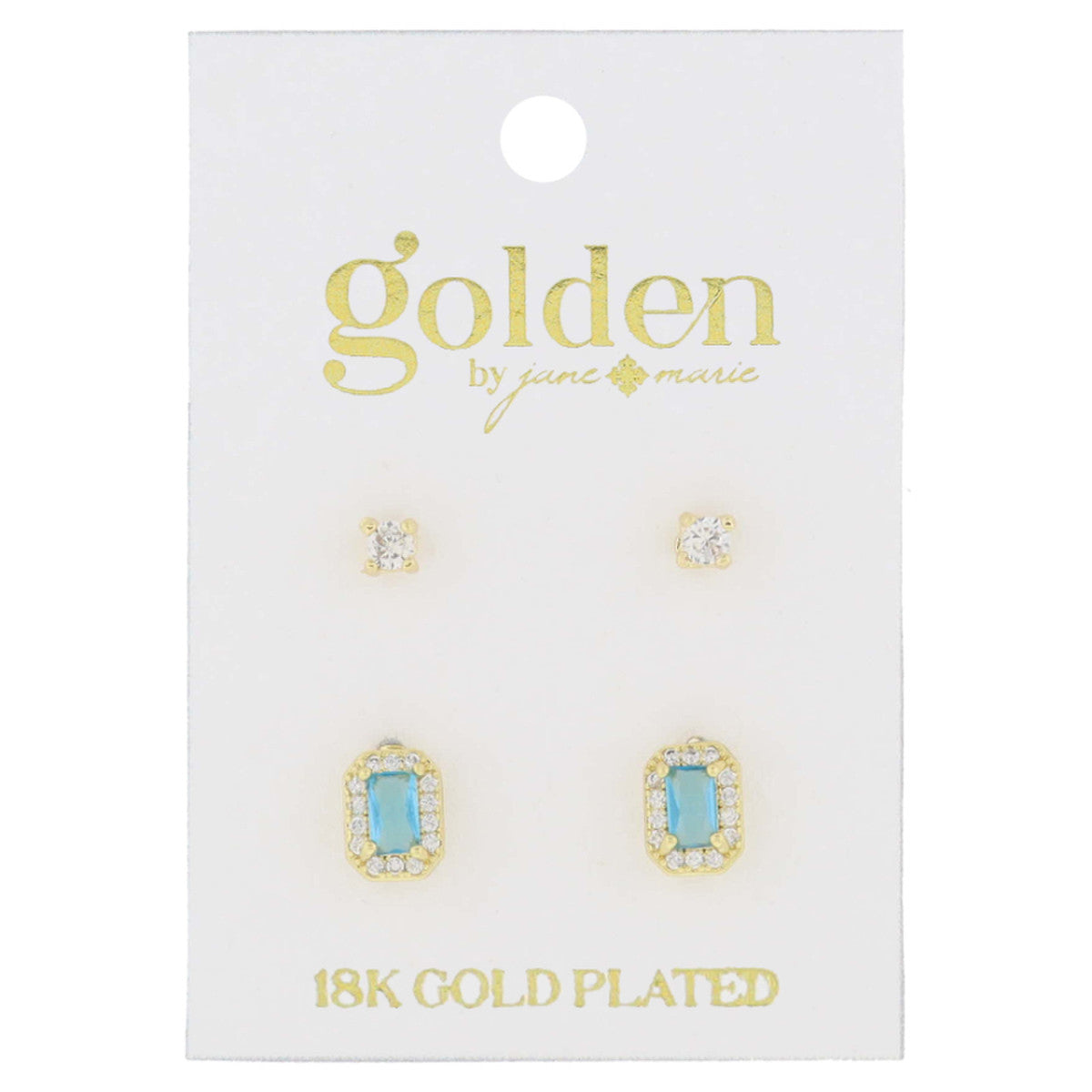 Birthstone Stud Earrings Set