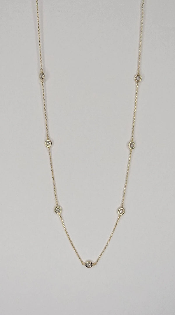 Khalani Diamond Bezel Necklace