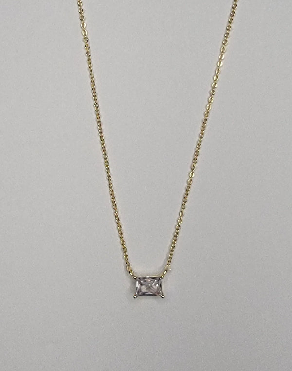 Emerald Diamond Pendant Necklace