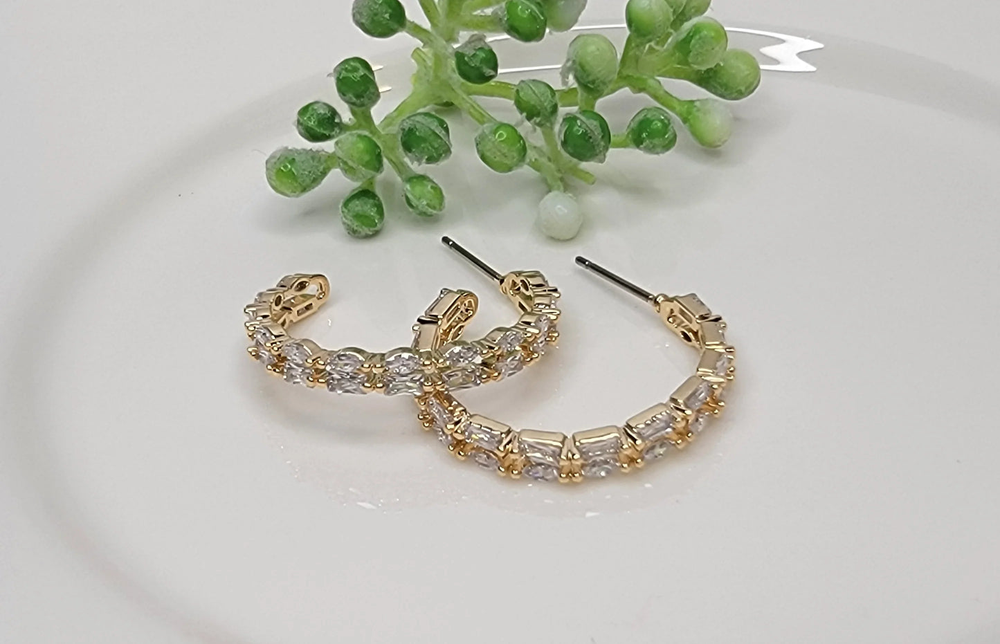 Makenzie Diamond Hoop Earrings