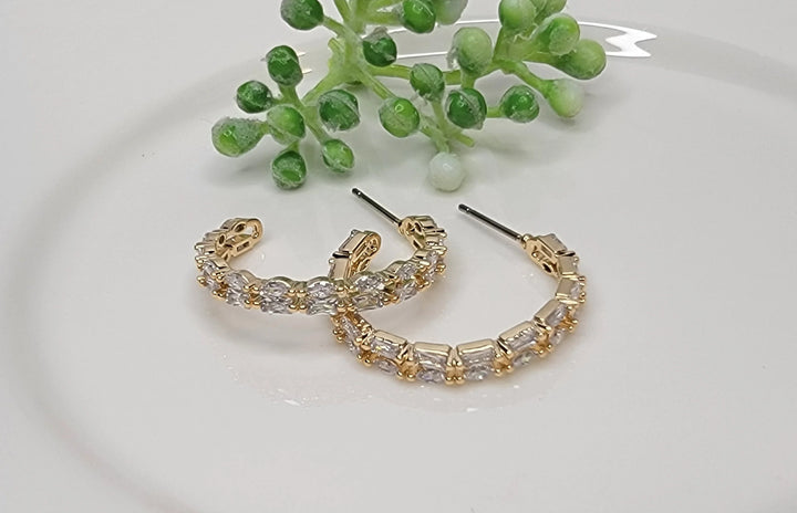 Makenzie Diamond Hoop Earrings