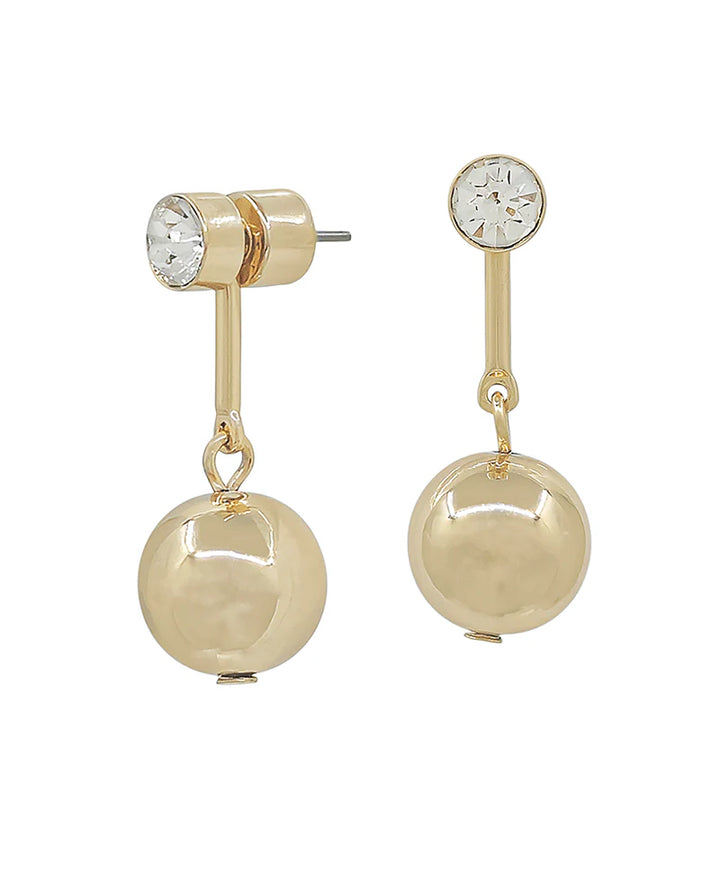 1" Crystal Post Bar Drop Earring