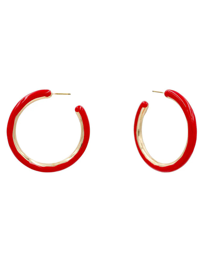 Piper Red Hoops