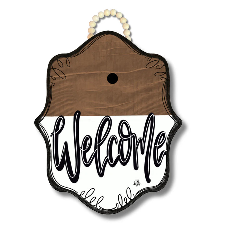 Stain"Welcome" Door Hanger
