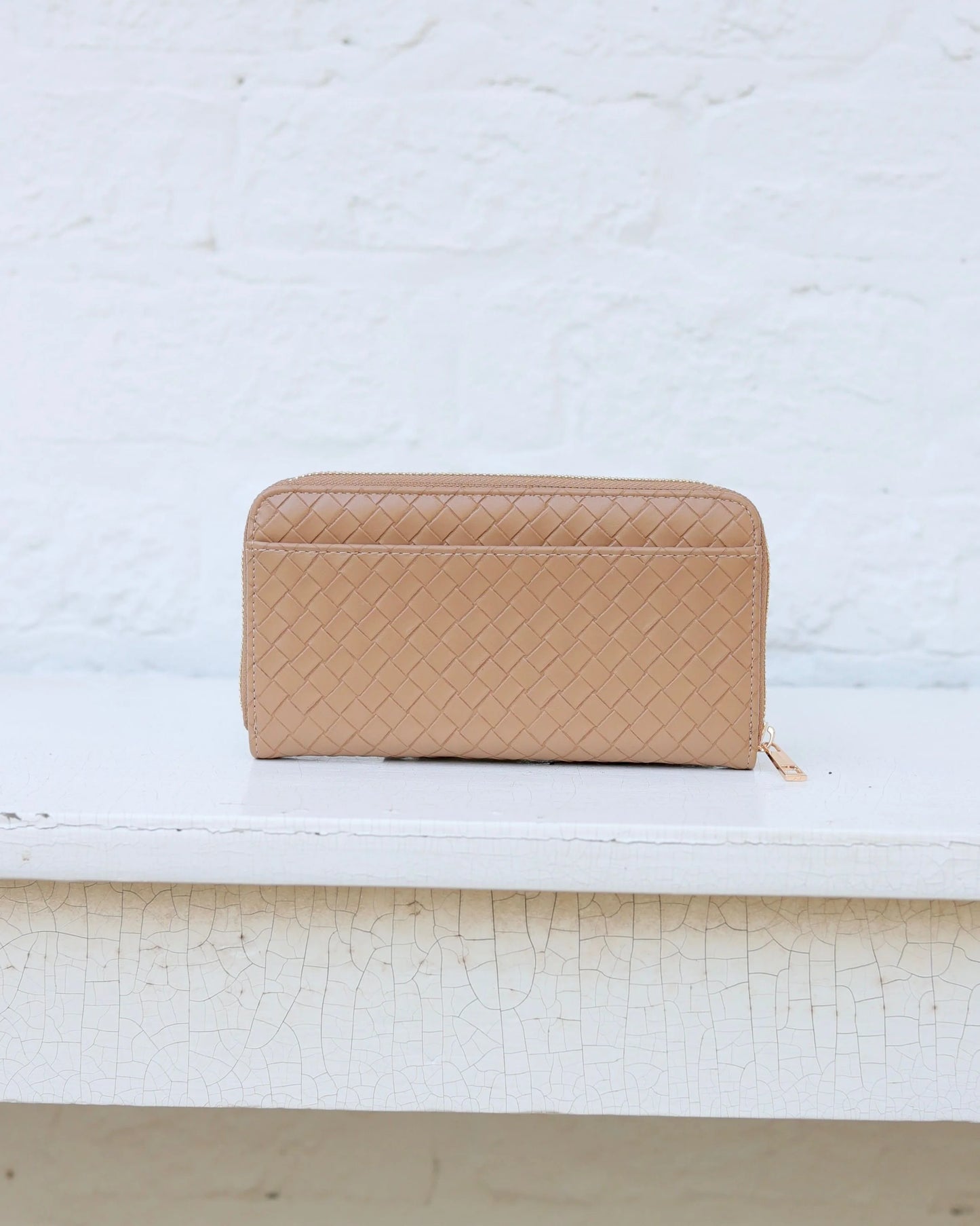 Penelope Wallet|Woven Tan