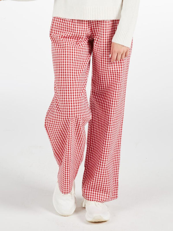 Simply Southern Plaid Pants | Red