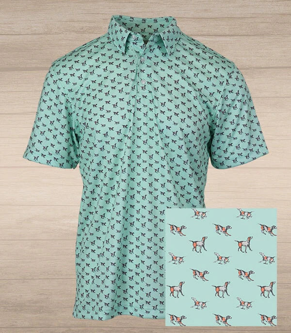 Hunt 'Em Up Performance Polo - Mint