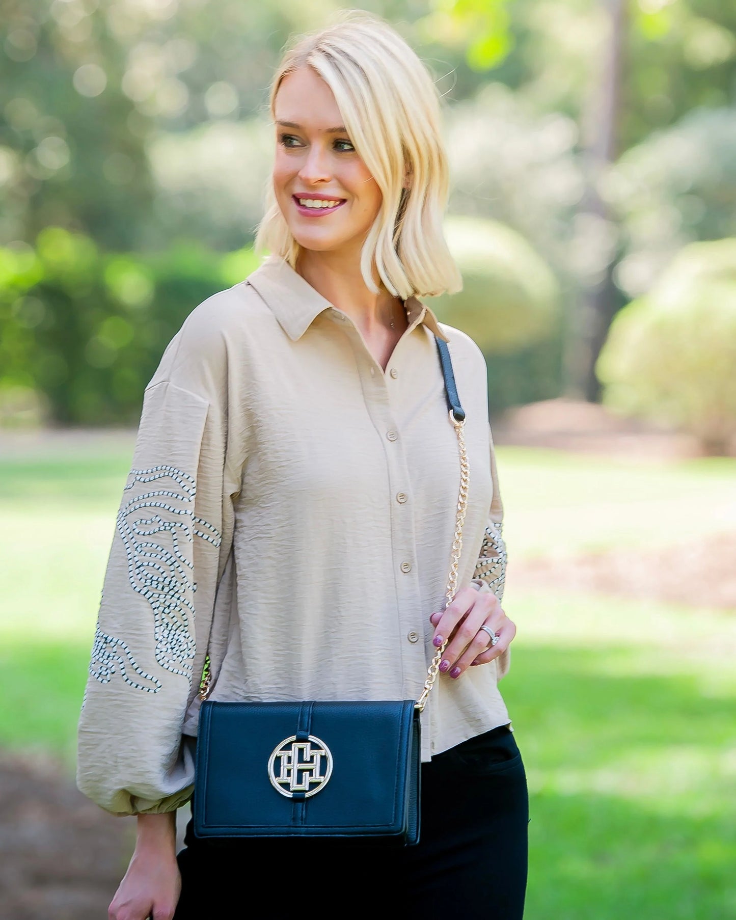 Cecilia Circle Logo Handbag