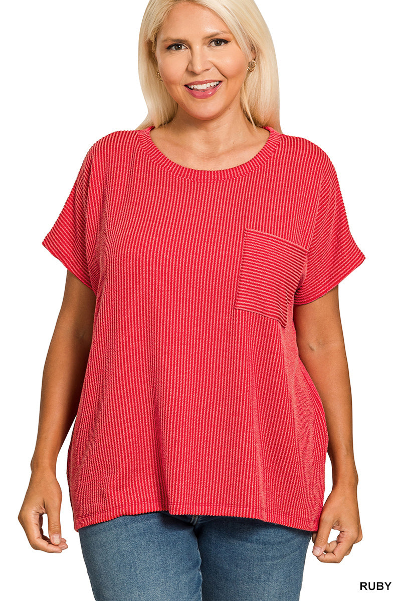 The Curvy Casual Charm Top|Ruby