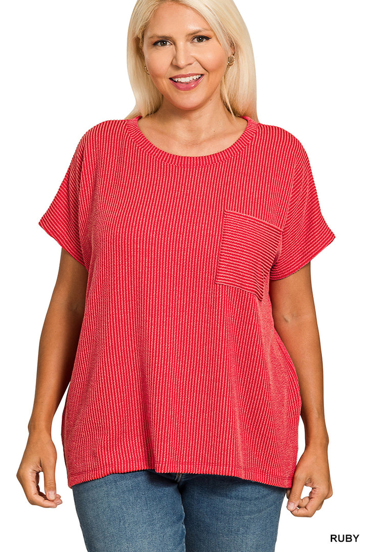 The Curvy Casual Charm Top|Ruby