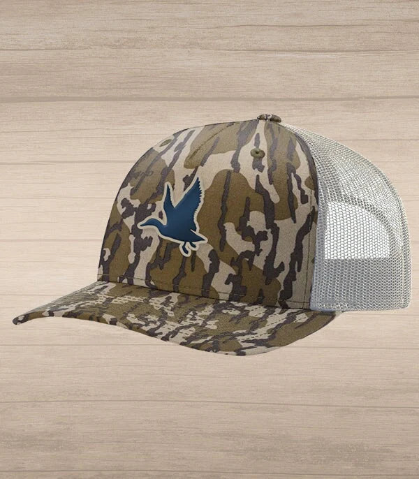 Flying Duck Silicone Patch Snap Back Trucker – Bottomlands/Khaki