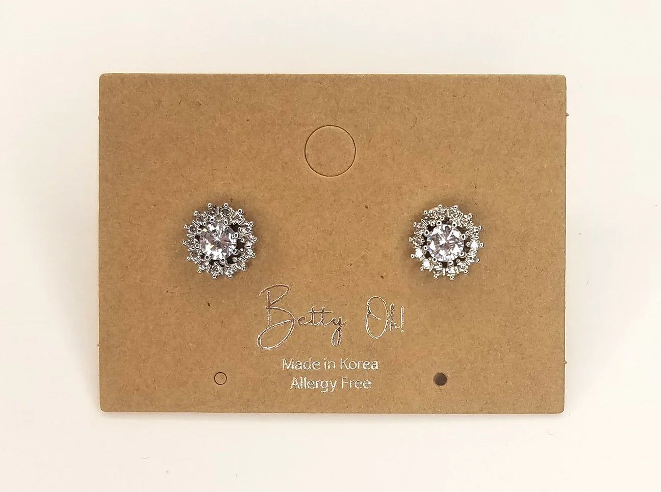 Silver Diamond Studded Earrings