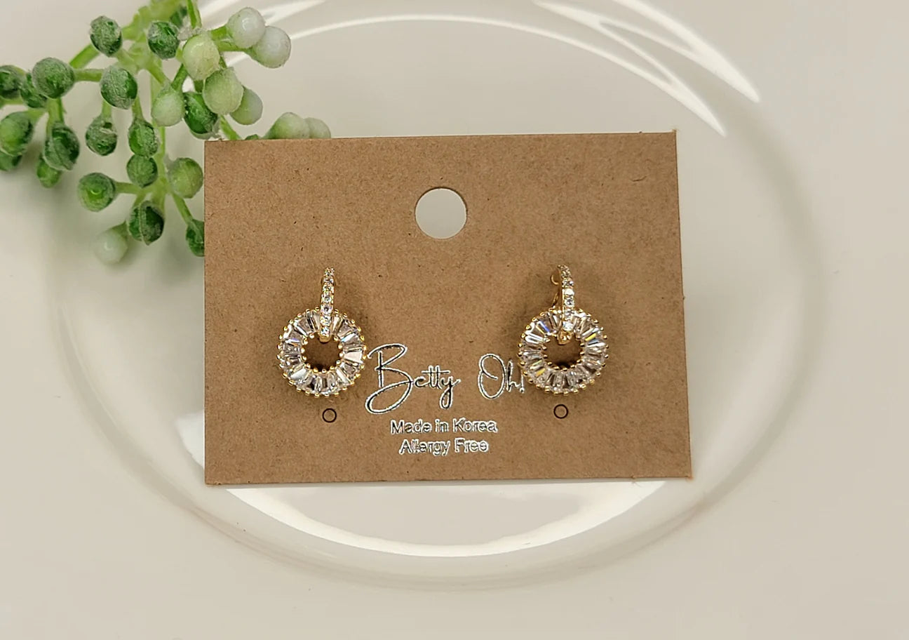 Dangle Halo Diamond Earrings