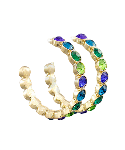 Wild Waves Hoop Earrings
