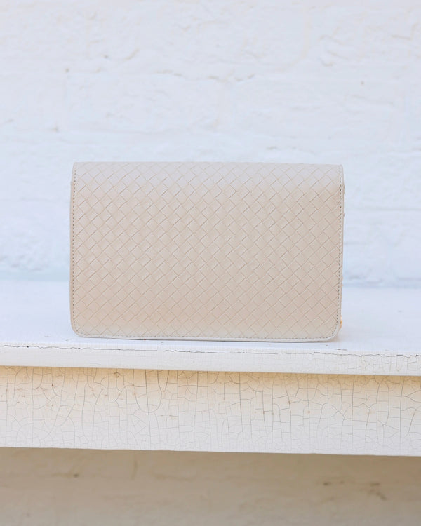 Bryn Clutch/Crossbody Woven| Almond