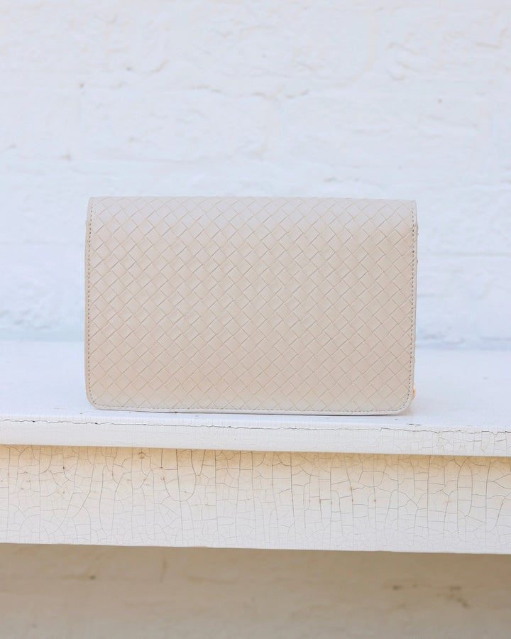 Bryn Clutch/Crossbody Woven| Almond