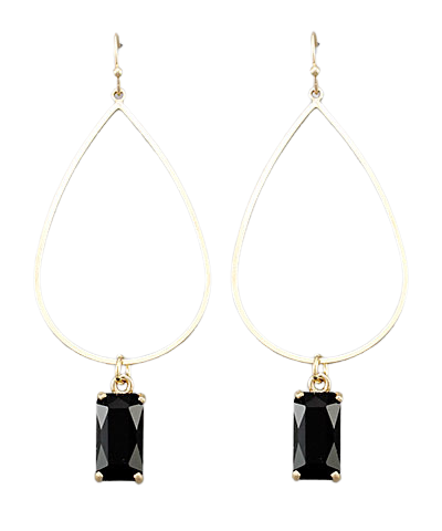 Haven Square Bead Teardrop Earrings