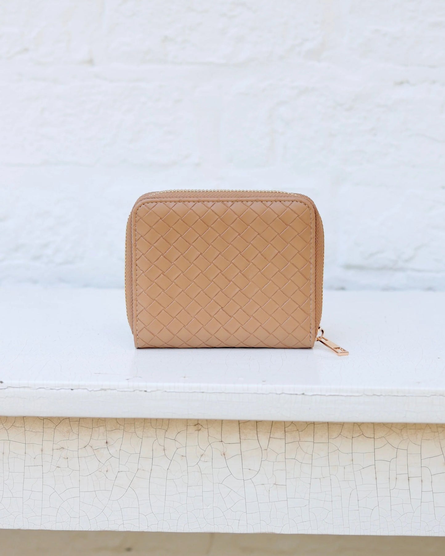 Blakely Wallet|Woven Tan