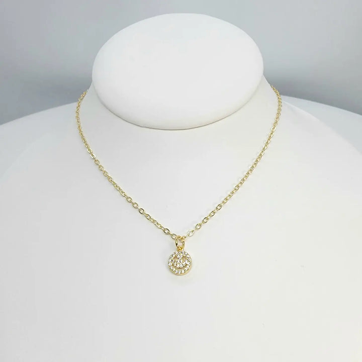 Gold Smiley Face Necklace