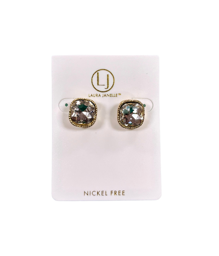 Large Crystal Stud Earrings