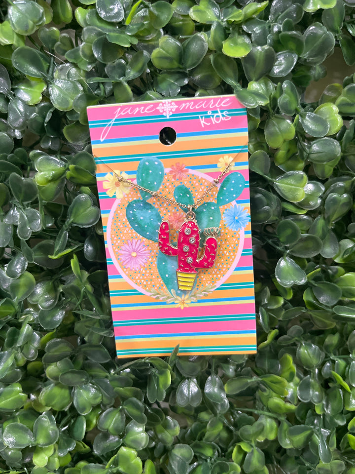 Pink Cactus Necklace