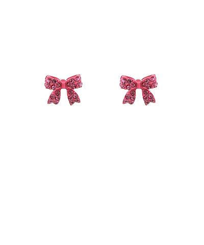 Pave Bow Stud Earrings