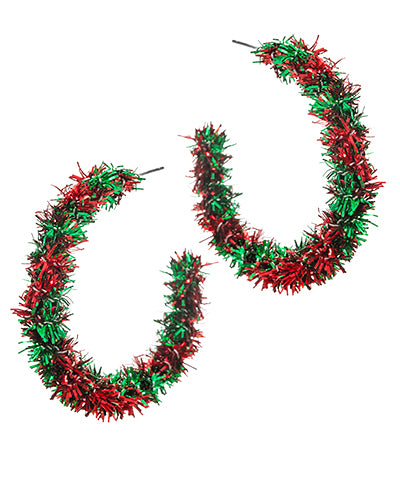 Christmas Tinsel Wreath Hoops