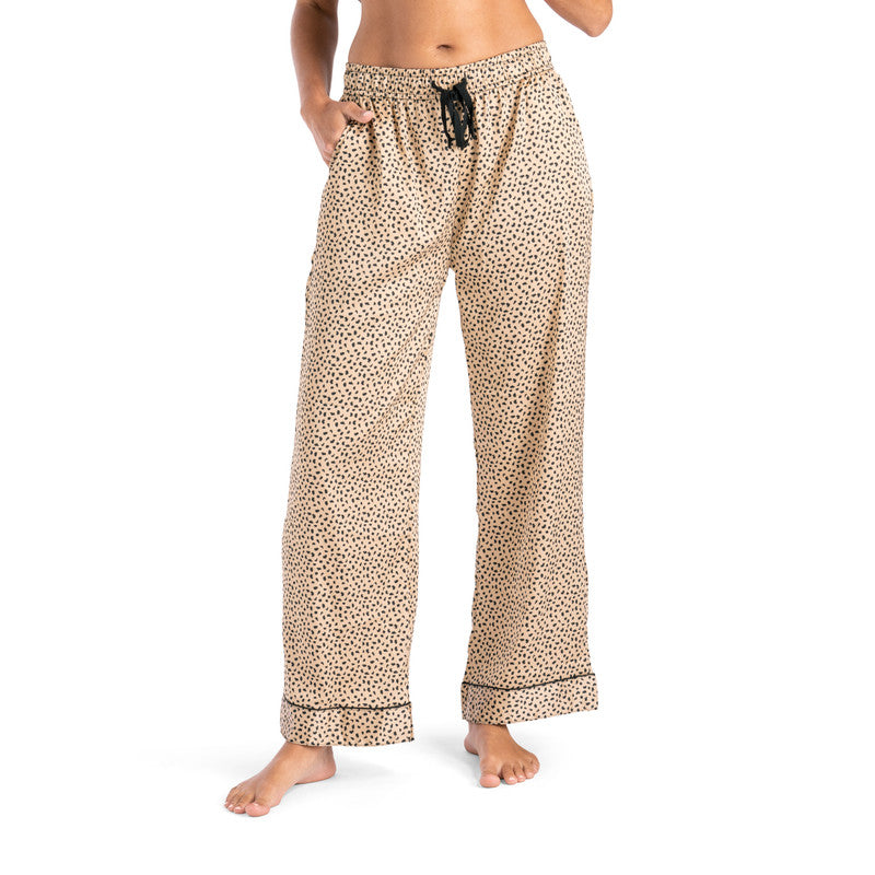 Ooh La Leopard - Beauty Sleep Satin Pajama Pants - HELLO MELLO