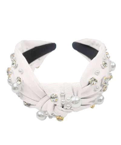 Pearl and Crystal Studded Headband